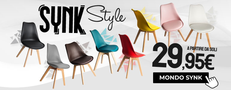 Scopri il nostro stile synk per sedie e sgabelli. Uno stile nordico che esalta completamente lo stile della tua casa